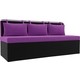Кухонный диван Мебелико Метро микровельвет фиолетово-черный