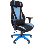 Офисное кресло Chairman game 14 ткань черный/голубой