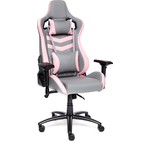 Кресло TetChair iPinky кож/зам, серый/розовый