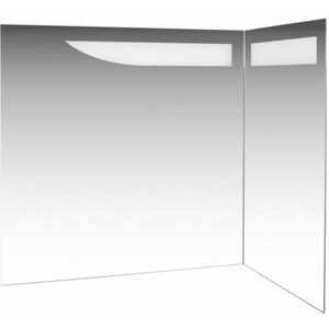 Зеркало угловое De Aqua Трио Люкс R 90х86 правое, белый (184504) зеркало шкаф style line олеандр 2 люкс 65 с подсветкой рельеф пастель 4650134470826