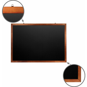 Доска магнитная BRAUBERG 236895 черная, деревянная окрашенная рамка, для мела 100x150 деревянная рамка officespace