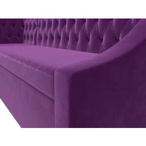 Кухонный угловой диван АртМебель Мерлин вельвет фиолетовый левый угол