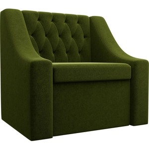 Кресло АртМебель Мерлин микровельвет зеленый кресло артмебель мерлин экокожа коричневый