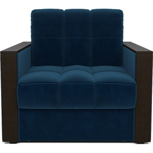 Кресло-кровать Mebel Ars Техас темно - синий ППУ шкаф комбинированный с 3 дверьми это мебель абрис пм 332 25 исп 3 дуб адриатика синий белый