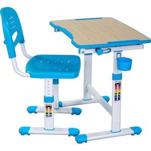 Комплект парта + стул трансформеры FunDesk Piccolino II blue