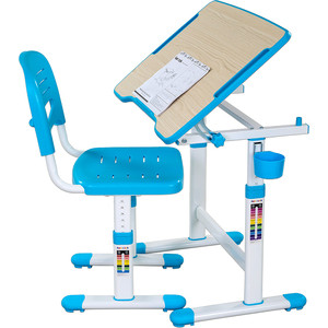 Комплект парта + стул трансформеры FunDesk Piccolino II blue