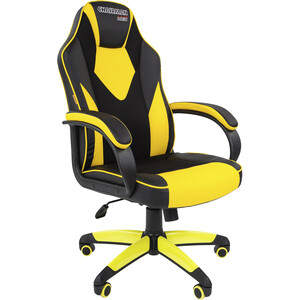 Офисное кресло  Chairman Game 17 экопремиум черный/желтый кресло офисное chairman 9801 с 2 ткань черное