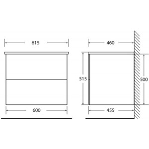 Тумба под раковину BelBagno Etna 60x45 rovere bianco (ETNA-600-2C-SO-WO-P)