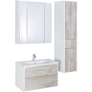 Мебель для ванной Roca Ronda 80 бетон/белый зеркало шкаф comforty франкфурт 90 бетон светлый