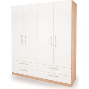 Шкаф комбинированный Шарм-Дизайн Шарм 140х45 дуб сонома+белый шкаф комбинированный с ящиками шарм дизайн мелодия мкя 22 100х60 белый