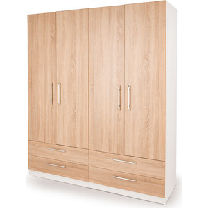 Шкаф комбинированный Шарм-Дизайн Шарм 160х45 белый+дуб сонома шкаф комбинированный шарм дизайн шарм 160х45 дуб сонома белый