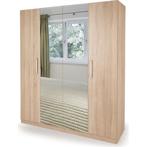 Шкаф комбинированный Шарм-Дизайн Шарм 140х60 дуб сонома шкаф комбинированный олмеко 33 15 лючия бетон пайн белый венге белый стекло
