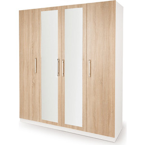 Шкаф комбинированный Шарм-Дизайн Шарм 140х60 белый+дуб сонома шкаф комбинированный с ящиками шарм дизайн мелодия мкя 22 100х60 белый