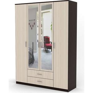 Шкаф комбинированный Шарм-Дизайн Квартет 120х60 венге+вяз шкаф комбинированный шарм дизайн квартет 140х60 вяз