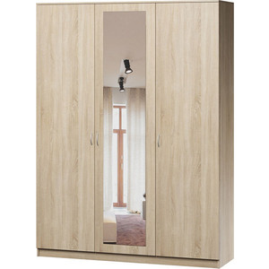 Шкаф комбинированный Шарм-Дизайн Лайт 150х60 дуб сонома с зеркалом шкаф для одежды шарм дизайн евро лайт 40х60 дуб сонома