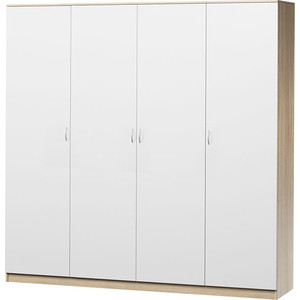 Шкаф четырехдверный Шарм-Дизайн Лайт 140х60 дуб сонома+белый шкаф для одежды шарм дизайн евро лайт 40х60 дуб сонома белый
