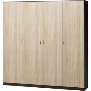Шкаф четырехдверный Шарм-Дизайн Лайт 140х60 венге+дуб сонома шкаф комбинированный шарм дизайн квартет 140х60 венге вяз