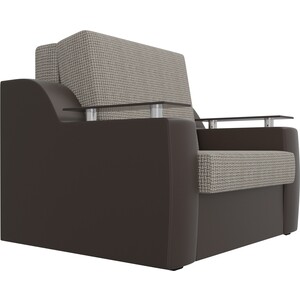 Кресло-кровать АртМебель Сенатор корфу 02 экокожа коричневый (60)