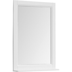 Зеркало с полкой Aquanet Бостон 61 белый (209675) зеркало lemark romance 80х80 с полкой белый глянец lm07r80z