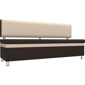 Кухонный прямой диван АртМебель Стайл эко кожа коричневый бежевый держатель кухонный для кружек 16x16x33 5 см бамбук бежевый