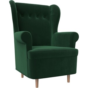 Кресло АртМебель Торин велюр зеленый кресло артмебель торин велюр серый