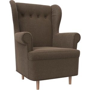 Кресло АртМебель Торин рогожка коричневый кресло артмебель торин велюр серый