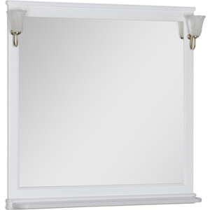 Зеркало Aquanet Валенса 110 с светильниками, белое (180291, 173024) зеркало aquanet валенса 80 белый краколет серебро 180144