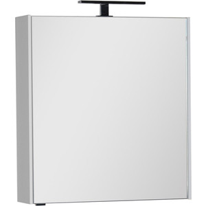Зеркальный шкаф Aquanet Латина 70 с светильником, белый (179997, 178249) зеркальный шкаф aquanet палермо 60 белый 203939