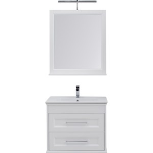 Мебель для ванной Aquanet Бостон М 80 Flat белая матовая потолочный светодиодный светильник citilux бостон cl709205n