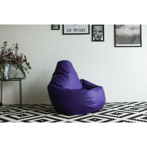 Кресло-мешок DreamBag Фиолетовая экокожа XL 125x85