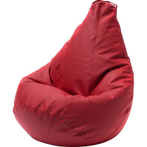 Кресло-мешок DreamBag Красная экокожа XL 125x85 кресло мешок dreambag белая экокожа 3xl 150x110