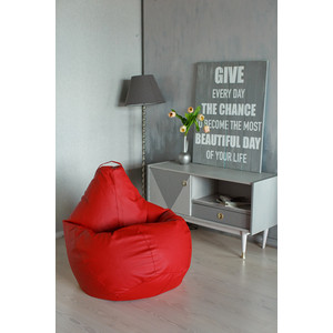 Кресло-мешок DreamBag Красная экокожа XL 125x85