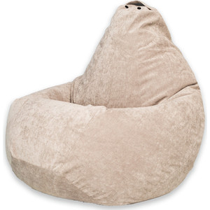 Кресло-мешок DreamBag Бежевый микровельвет XL 125x85 кресло мешок dreambag розовый микровельвет 3xl 150x110