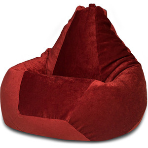 Кресло-мешок DreamBag Бордовый микровельвет XL 125x85 кресло мешок bean bag груша салатовый микровельвет xl