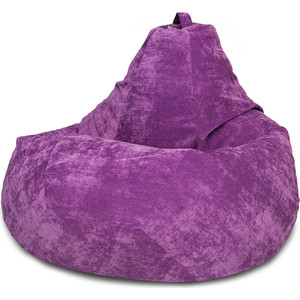 Кресло-мешок DreamBag Фиолетовый микровельвет XL 125x85 кресло мешок dreambag бордовый микровельвет 2xl 135x95