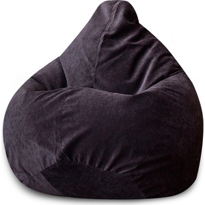 Кресло-мешок DreamBag Темно-серый микровельвет XL 125x85