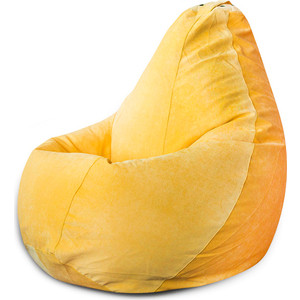 Кресло-мешок DreamBag Желтый микровельвет XL 125x85