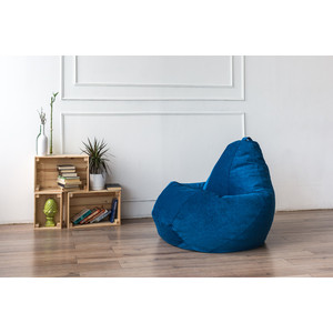 Кресло-мешок DreamBag Синий микровельвет 2XL 135x95