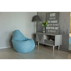 Кресло-мешок DreamBag Голубая экокожа 3XL 150x110