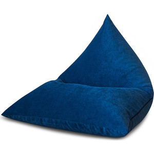 Кресло DreamBag Пирамида синий микровельвет кресло dreambag манхеттен с пуфиком бежевое