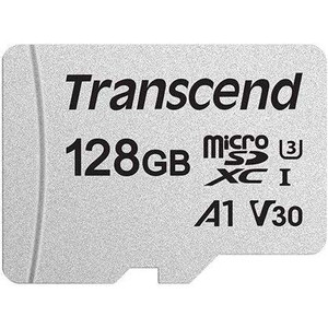 Transcend 128GB microSDXC Class 10 UHS-I U3, V30, A1, (без адаптера), TLC (TS128GUSD300S)