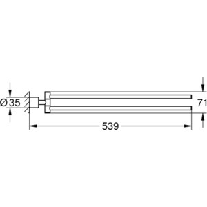 Полотенцедержатель поворотный Grohe Atrio Classic двойной, хром (40308003)