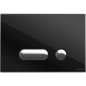 Кнопка смыва Cersanit Intera стекло\пластик, черная (P-BU-INT/Blg/Gl) кнопка смыва ideal standard oleas m1 черная r0115a6