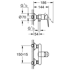 Смеситель для душа Grohe BauEdge (23636000)