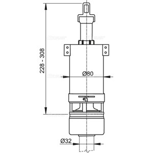 Сливной механизм AlcaPlast (A03)