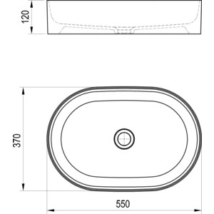 Раковина-чаша Ravak Ceramic O Slim 55х37 (XJX01155001)