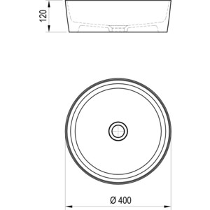 Раковина накладная Ravak Uni Slim 40х40 (XJX01140002)