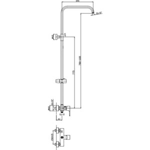 Душевая система Orange Flipo со смесителем, хром (M23-912cr)