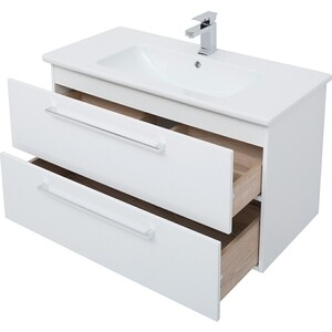 Мебель для ванной Dreja Gio 100 с ящиками, белый глянец