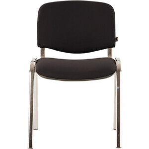 Стул для персонала и посетителей Brabix Iso CF-001 хромированный каркас, ткань черная (531419) кресло мебелик ретро ткань голубой каркас венге п0005654
